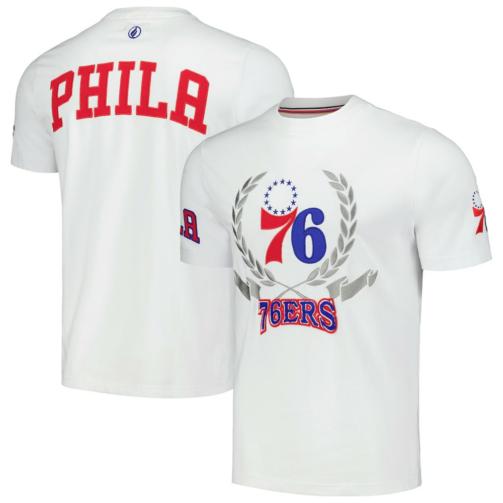 Philadelphia 76ers FISLL Unisex Heritage Crest T-Shirt White - NBA