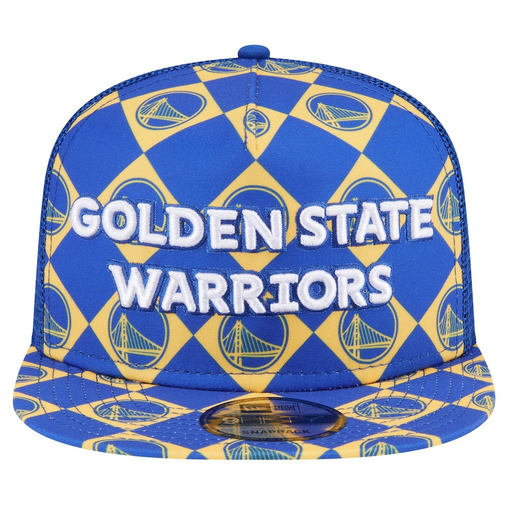 Golden State Warriors Seeing Diamonds A-Frame Trucker 9FIFTY Snapback Hat Royal - NBA