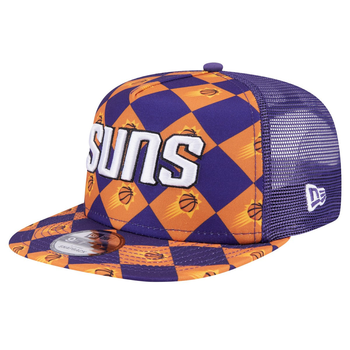 Phoenix Suns Seeing Diamonds A-Frame Trucker 9FIFTY Snapback Hat Purple - NBA