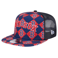 Boston Red Sox New Era Seeing Diamonds A-Frame Trucker 9FIFTY Snapback Hat - MLB