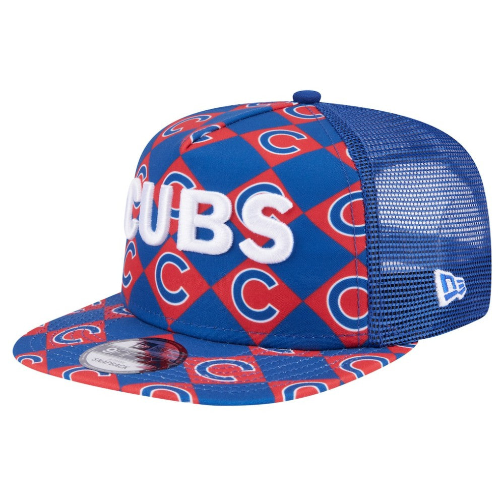 Chicago Cubs New Era Seeing Diamonds A-Frame Trucker 9FIFTY Snapback Hat - MLB