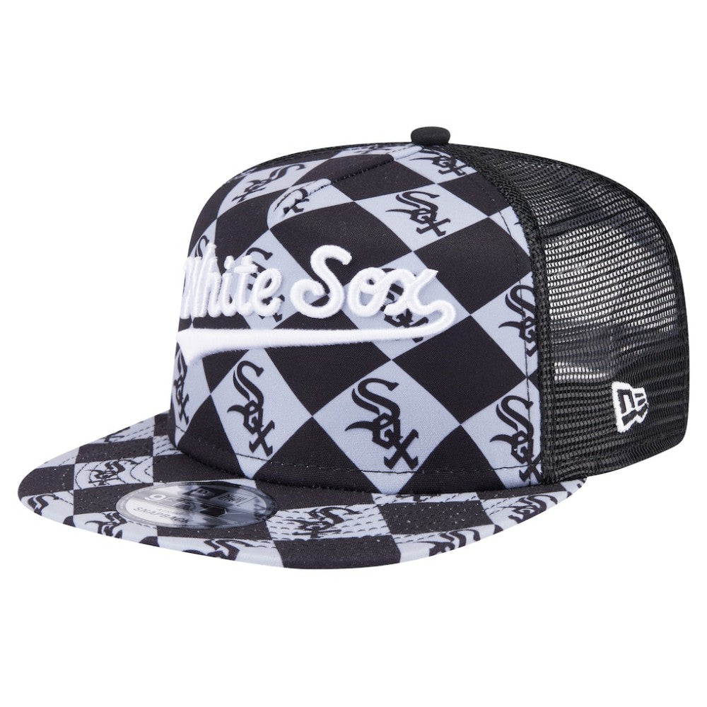 Chicago White Sox New Era Seeing Diamonds A-Frame Trucker 9FIFTY Snapback Hat - MLB