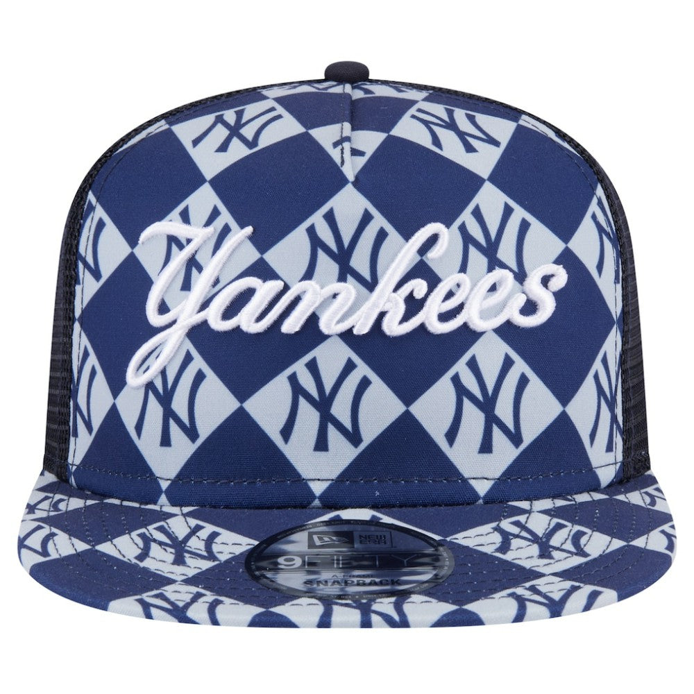 New York Yankees New Era Seeing Diamonds A-Frame Trucker 9FIFTY Snapback Hat - MLB