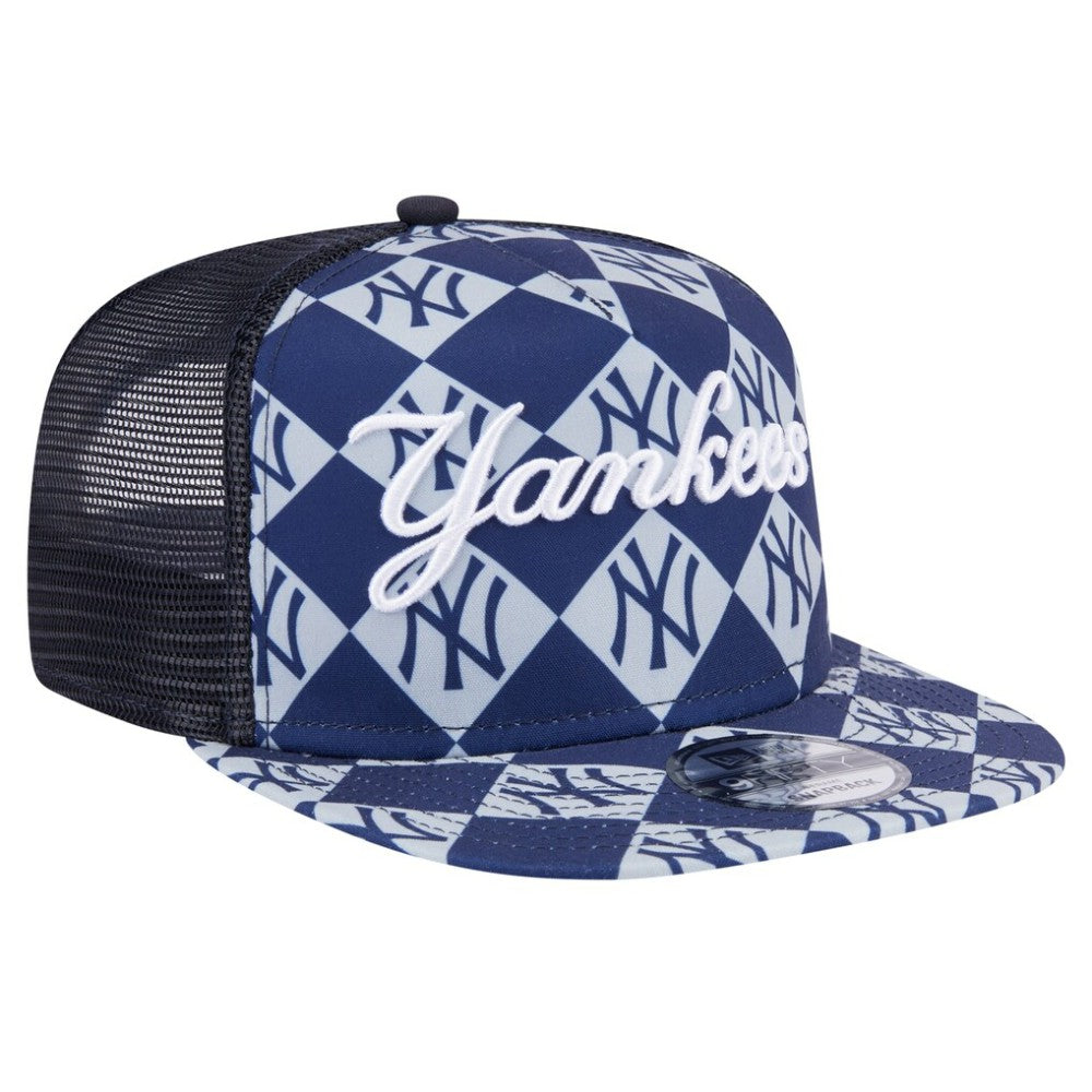 New York Yankees New Era Seeing Diamonds A-Frame Trucker 9FIFTY Snapback Hat - MLB