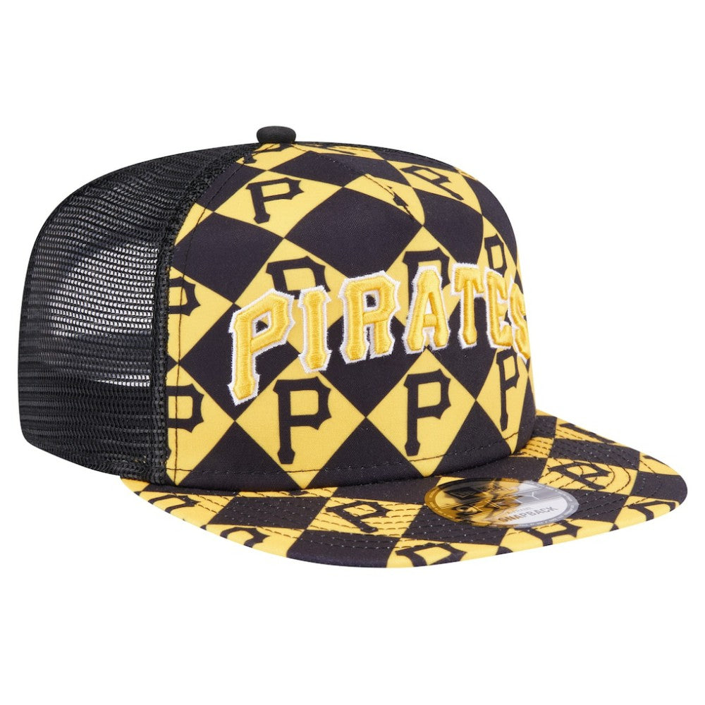 Pittsburgh Pirates New Era Seeing Diamonds A-Frame Trucker 9FIFTY Snapback Hat - MLB