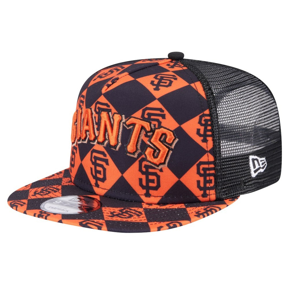 San Francisco Giants New Era Seeing Diamonds A-Frame Trucker 9FIFTY Snapback Hat - MLB