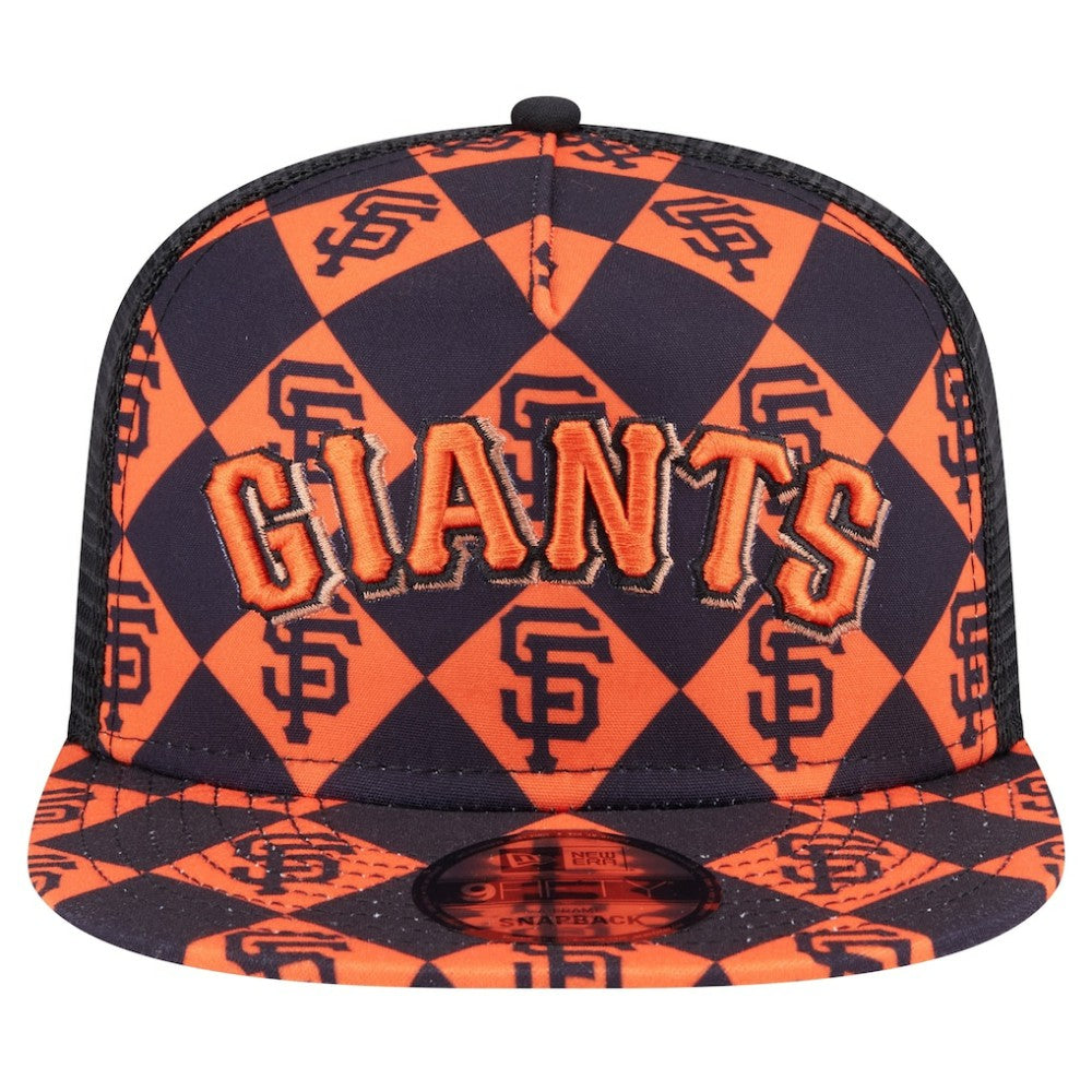 San Francisco Giants New Era Seeing Diamonds A-Frame Trucker 9FIFTY Snapback Hat - MLB