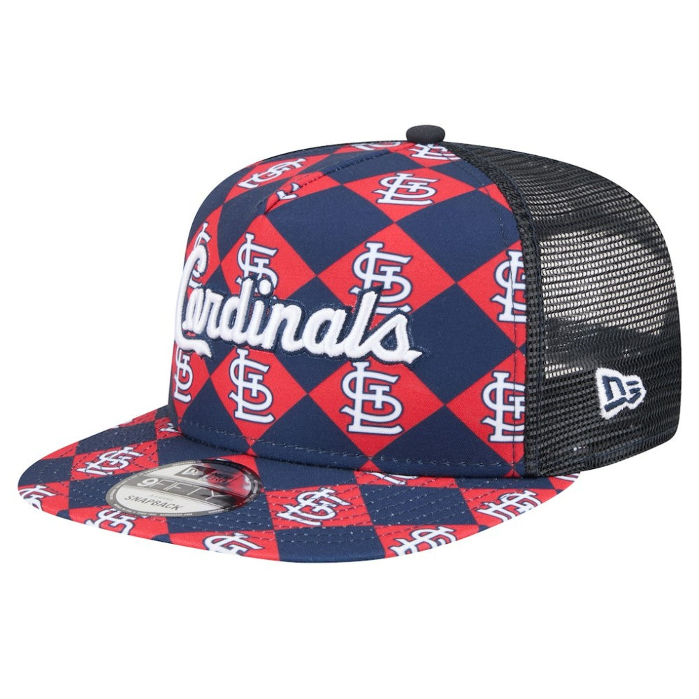 St. Louis Cardinals New Era Seeing Diamonds A-Frame Trucker 9FIFTY Snapback Hat - MLB