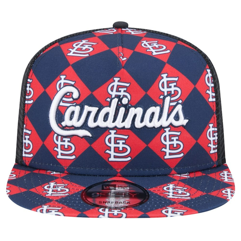 St. Louis Cardinals New Era Seeing Diamonds A-Frame Trucker 9FIFTY Snapback Hat - MLB