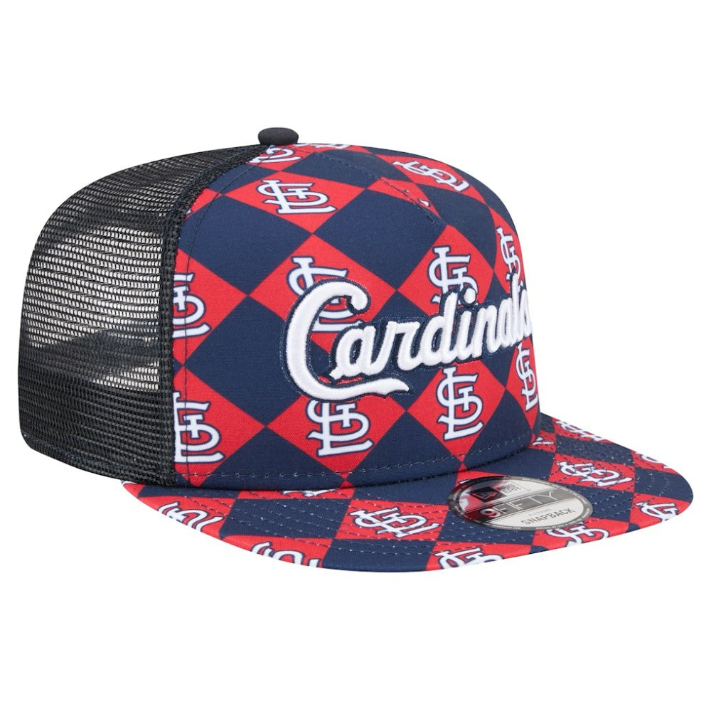 St. Louis Cardinals New Era Seeing Diamonds A-Frame Trucker 9FIFTY Snapback Hat - MLB