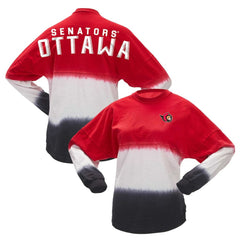 Ottawa Senators Fanatics Women's Ombre Long Sleeve T-Shirt - Red/Black - NHL