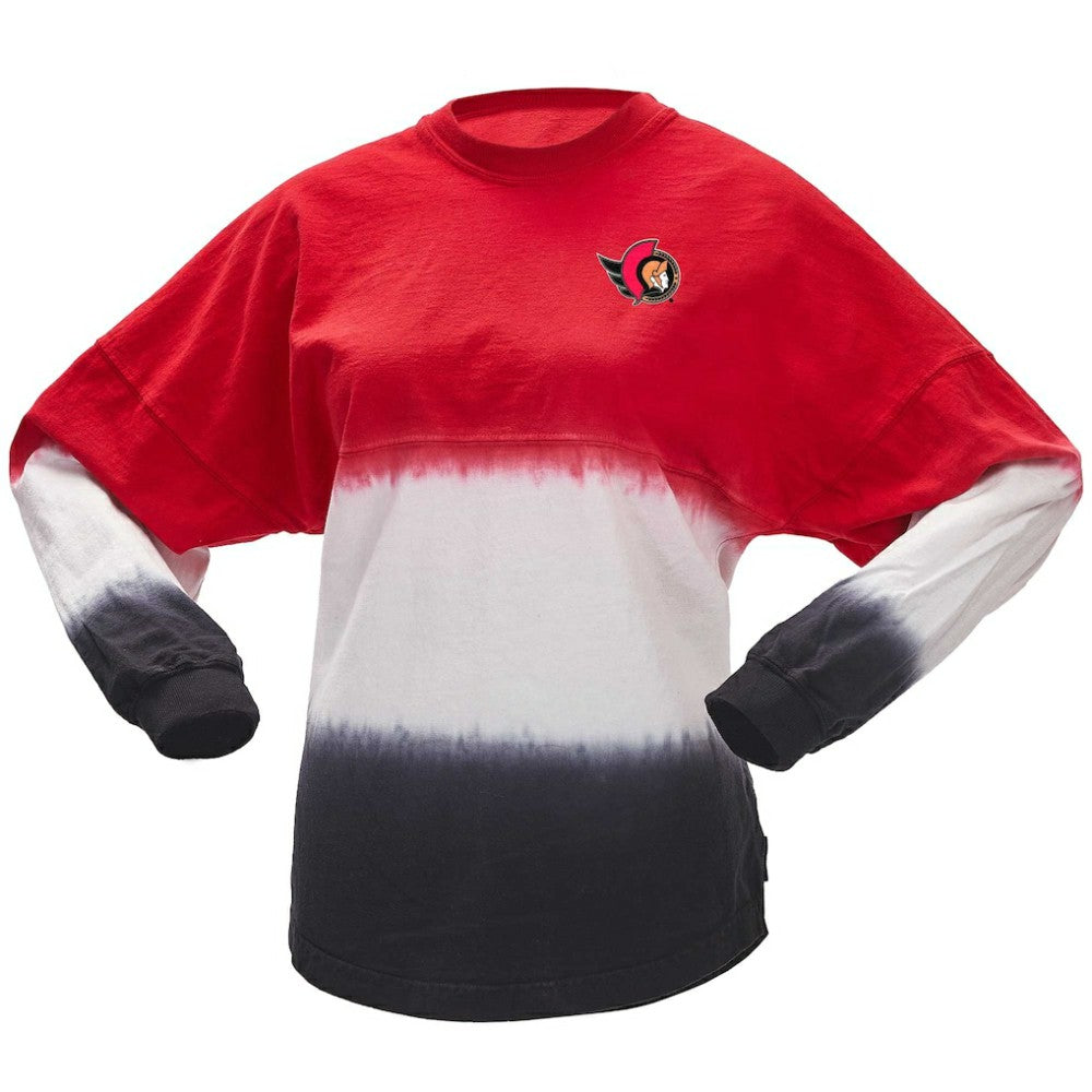 Ottawa Senators Fanatics Women's Ombre Long Sleeve T-Shirt - Red/Black - NHL