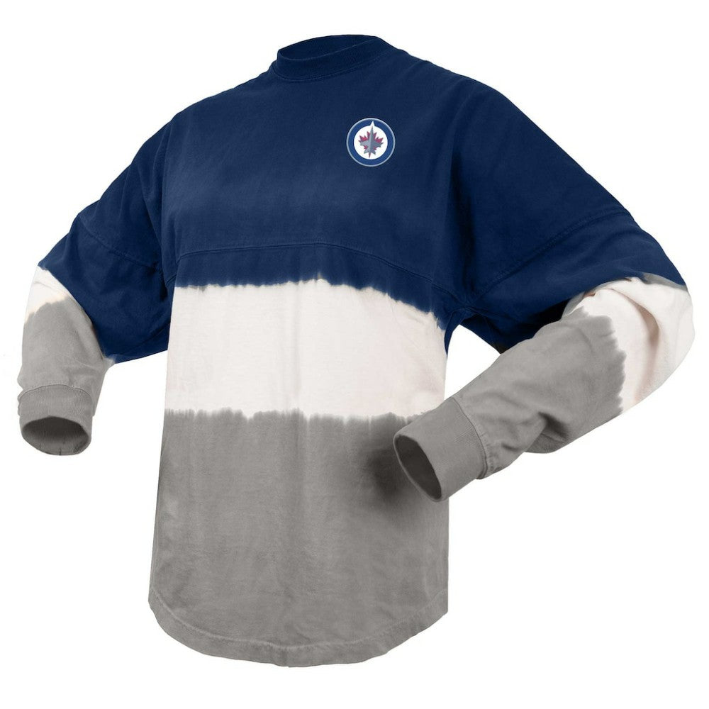 Winnipeg Jets Fanatics Women's Ombre Long Sleeve T-Shirt - Blue/Gray - NHL