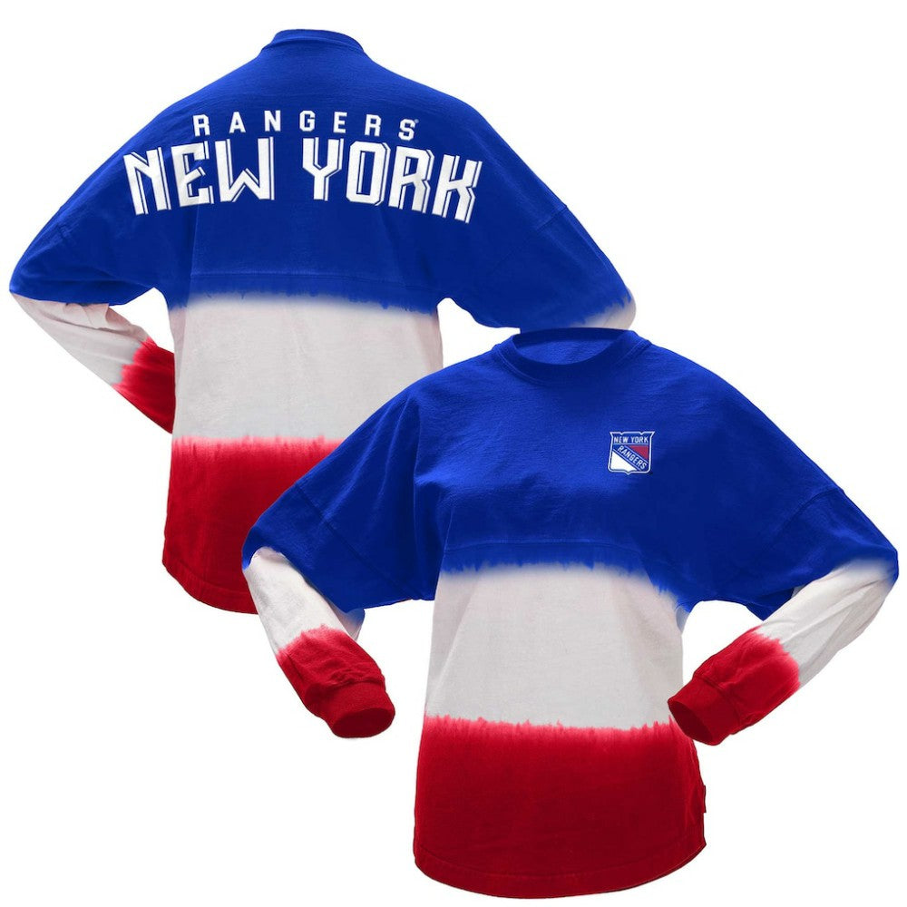 New York Rangers Fanatics Women's Ombre Long Sleeve T-Shirt - Blue/Red - NHL