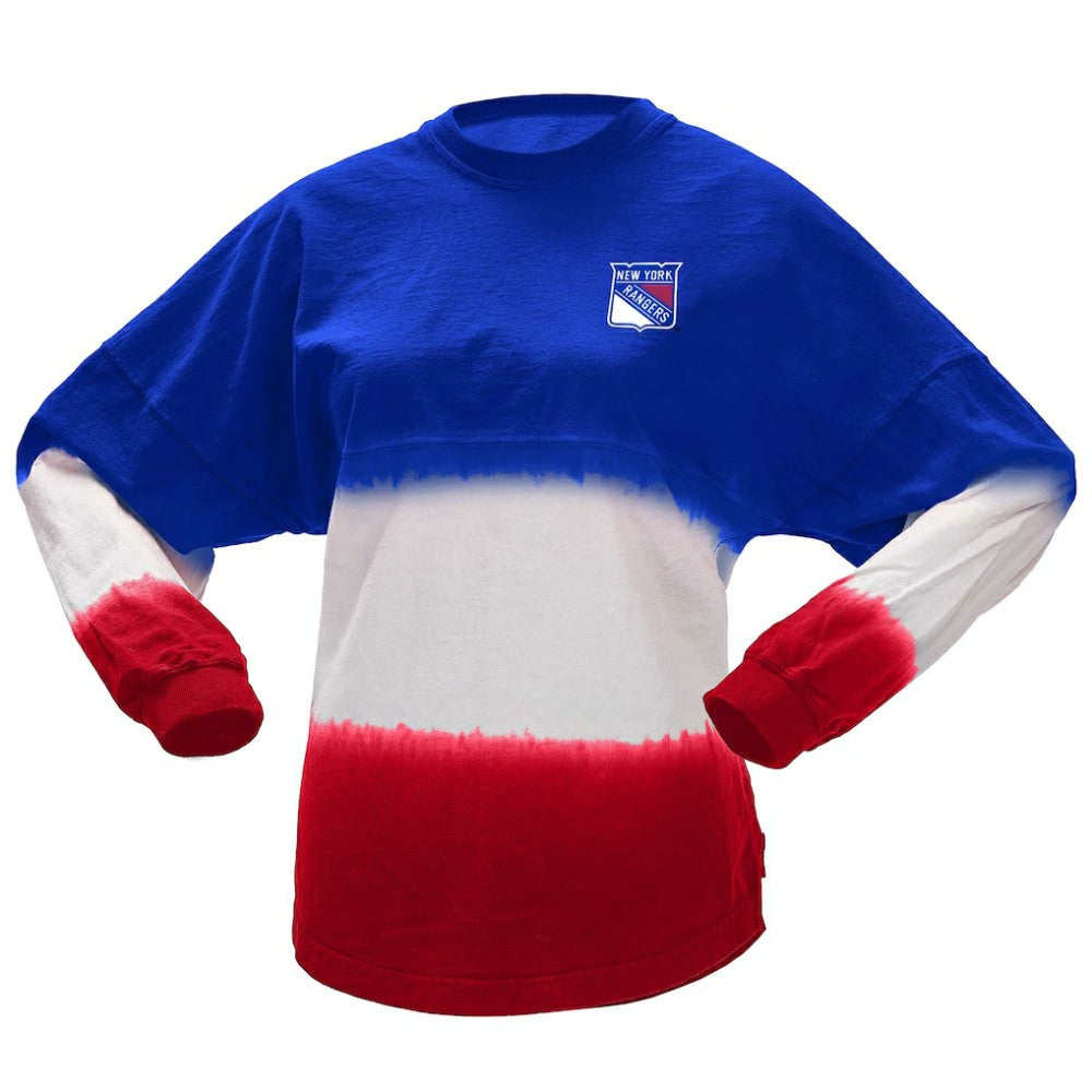 New York Rangers Fanatics Women's Ombre Long Sleeve T-Shirt - Blue/Red - NHL