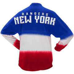 New York Rangers Fanatics Women's Ombre Long Sleeve T-Shirt - Blue/Red - NHL