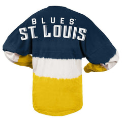 St. Louis Blues Fanatics Women's Ombre Long Sleeve T-Shirt - Navy/Gold - NHL