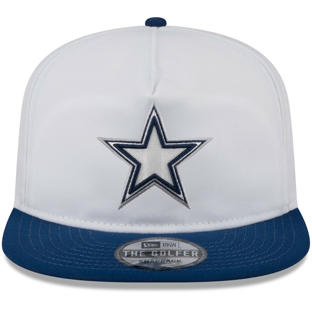 Dallas Cowboys New Era 2024 NFL Training Camp Golfer Snapback Hat White/Navy | NFL