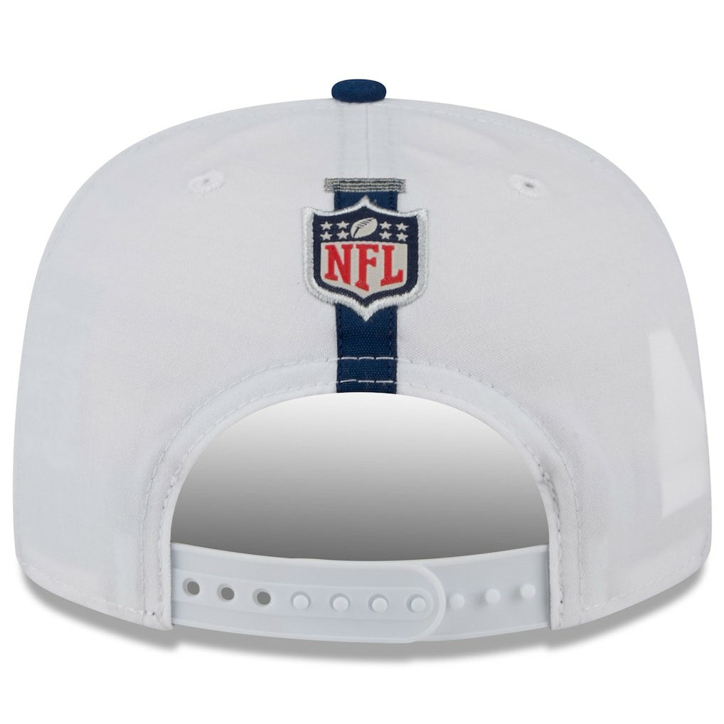 Dallas Cowboys New Era 2024 NFL Training Camp Golfer Snapback Hat White/Navy | NFL