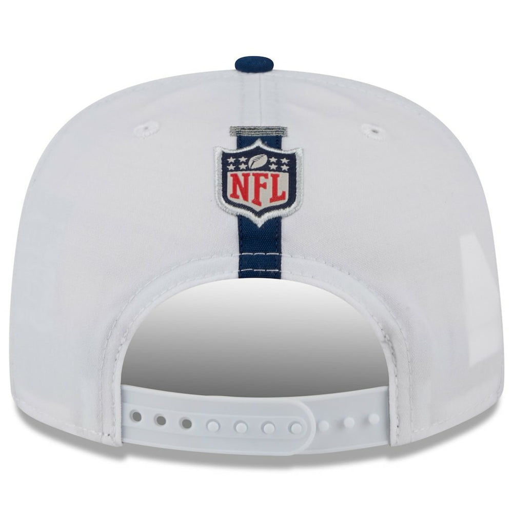 Dallas Cowboys New Era 2024 NFL Training Camp Golfer Snapback Hat White/Navy | NFL