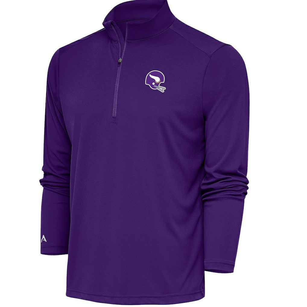 Minnesota Vikings Antigua Tribute Quarter-Zip Pullover Jacket Purple | NFL