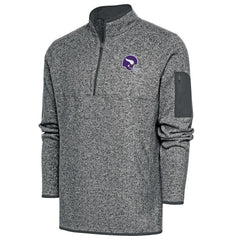 Minnesota Vikings Antigua Fortune Quarter-Zip Pullover Jacket Heather Charcoal | NFL