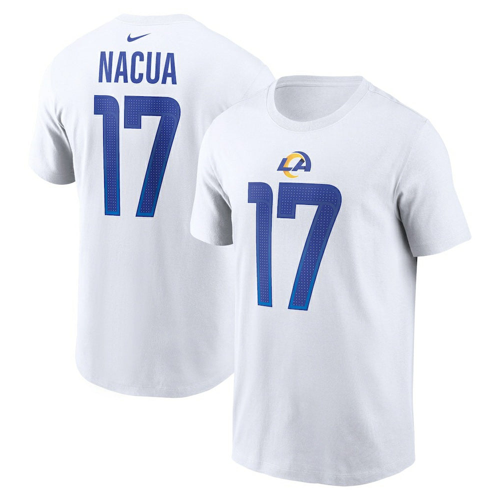 Puka Nacua Los Angeles Rams Player Name & Number T-Shirt White | Nike for Sale