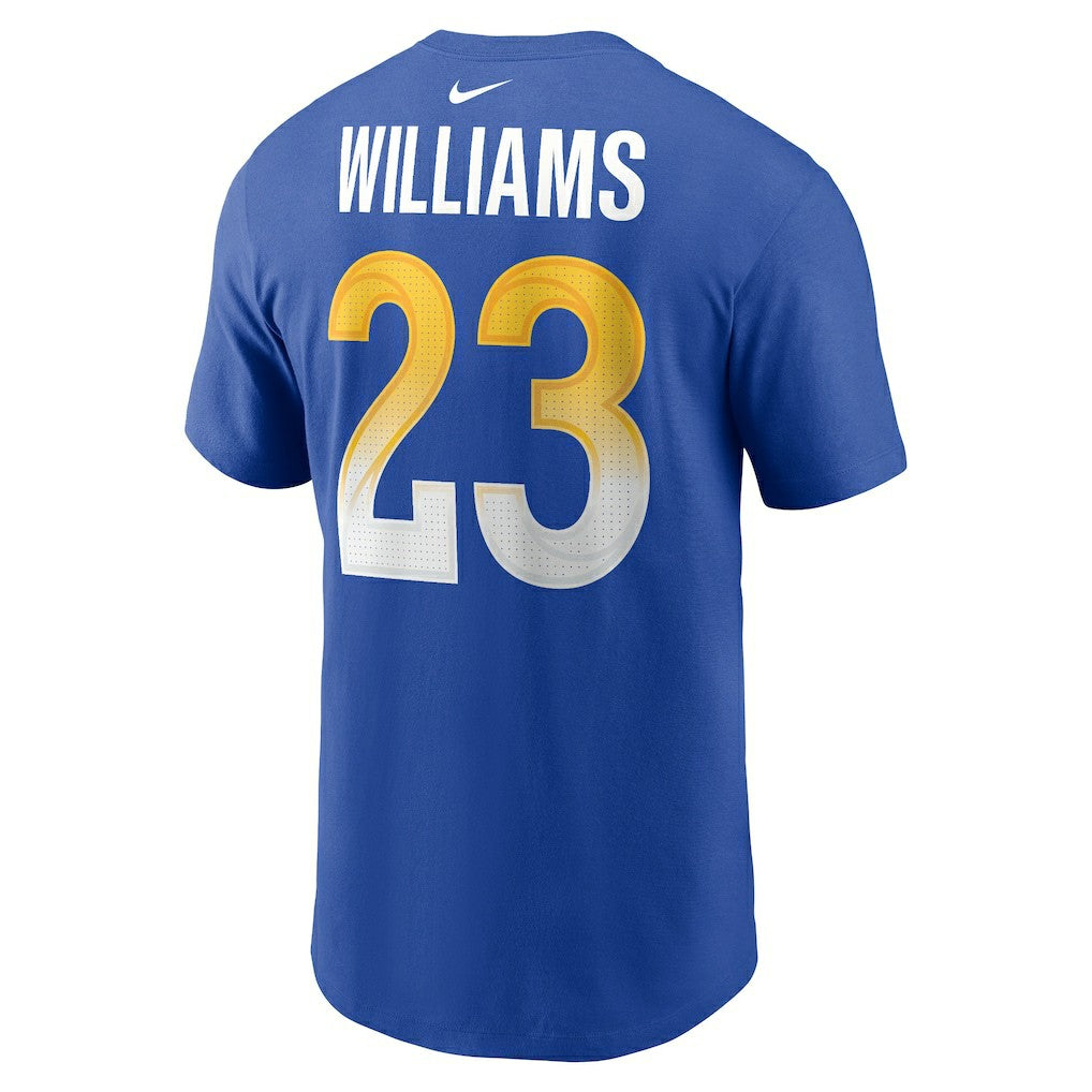 Kyren Williams Los Angeles Rams Player Name & Number T-Shirt Royal | Nike for Sale
