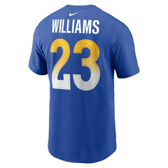 Kyren Williams Los Angeles Rams Player Name & Number T-Shirt Royal | Nike for Sale