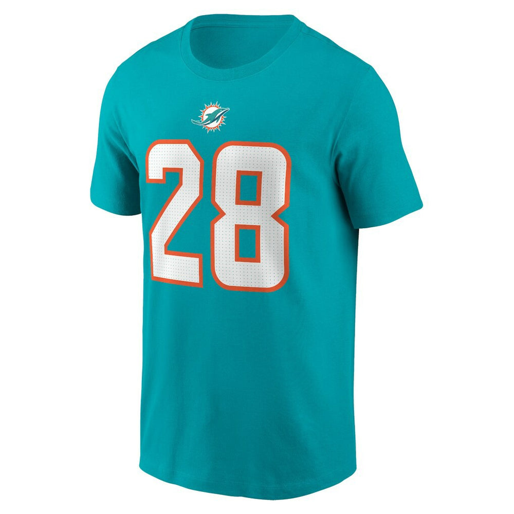 De’Von Achane Miami Dolphins Player Name & Number T-Shirt Aqua | Nike for Sale