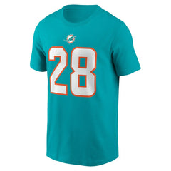 De’Von Achane Miami Dolphins Player Name & Number T-Shirt Aqua | Nike for Sale