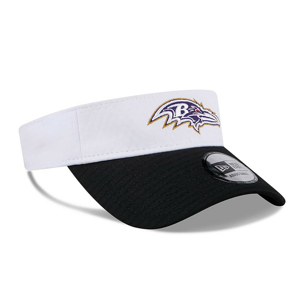 Baltimore Ravens New Era 2024 NFL Training Camp Adjustable Visor White/Black | NFL