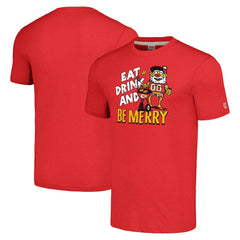 Kansas City Chiefs Homage Unisex Holiday Tri-Blend T-Shirt Red | NFL