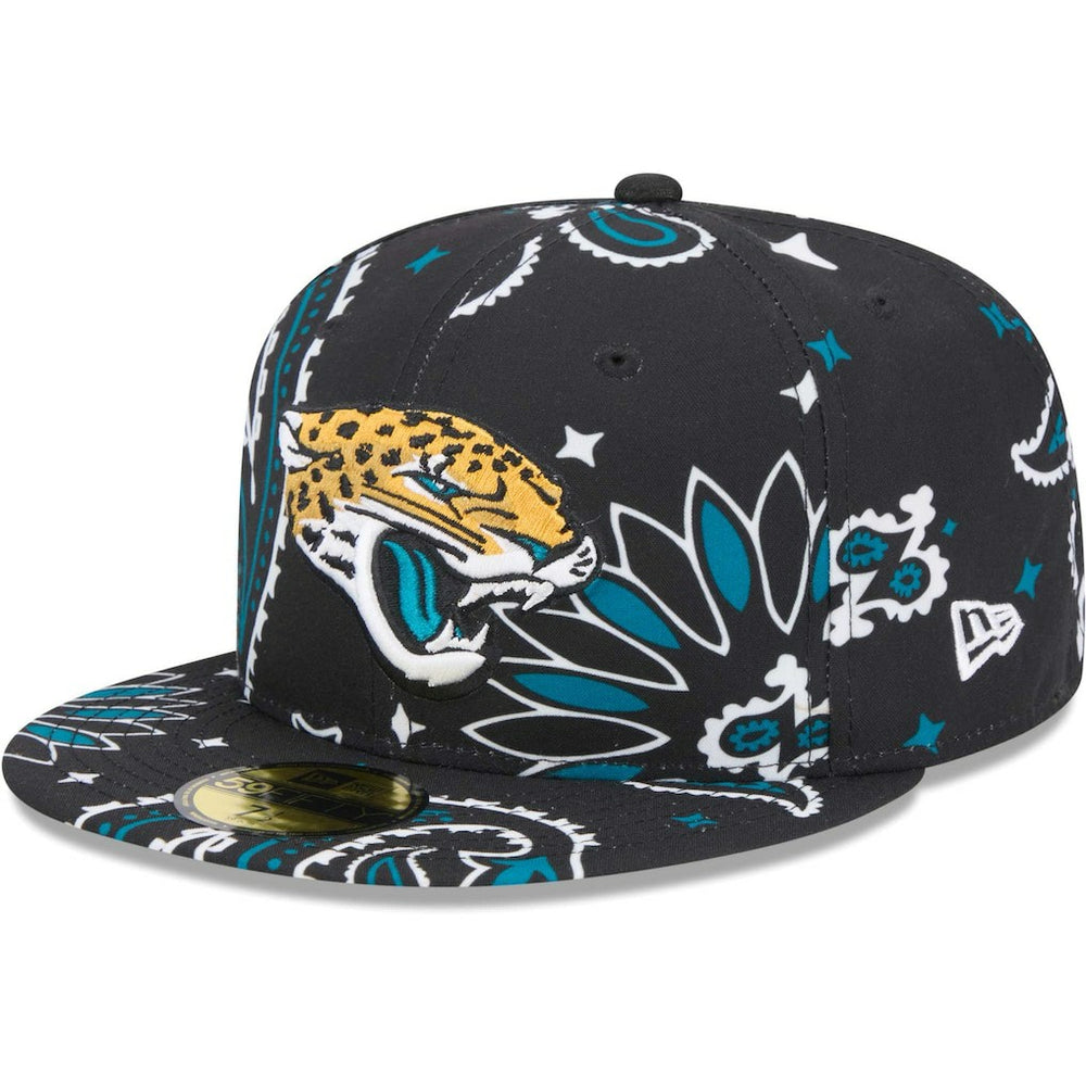 Jacksonville Jaguars New Era Paisley 59FIFTY Fitted Hat Black | NFL
