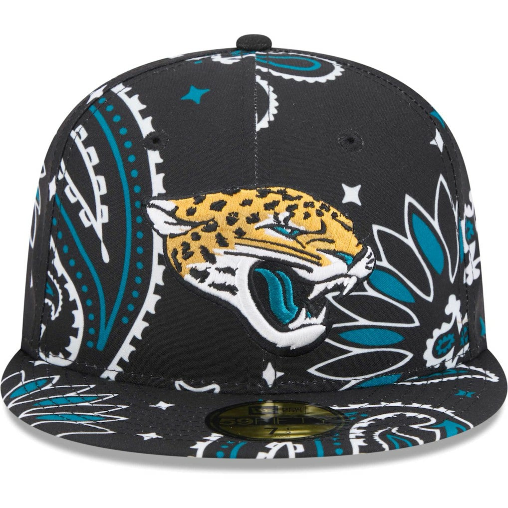 Jacksonville Jaguars New Era Paisley 59FIFTY Fitted Hat Black | NFL