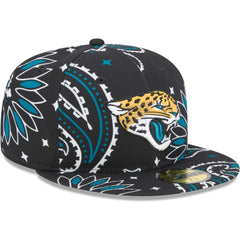 Jacksonville Jaguars New Era Paisley 59FIFTY Fitted Hat Black | NFL