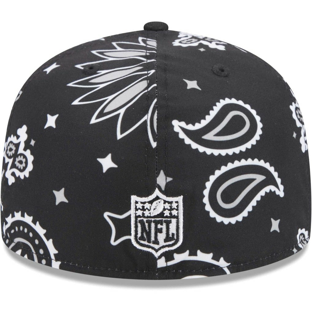 Las Vegas Raiders New Era Paisley 59FIFTY Fitted Hat Black | NFL