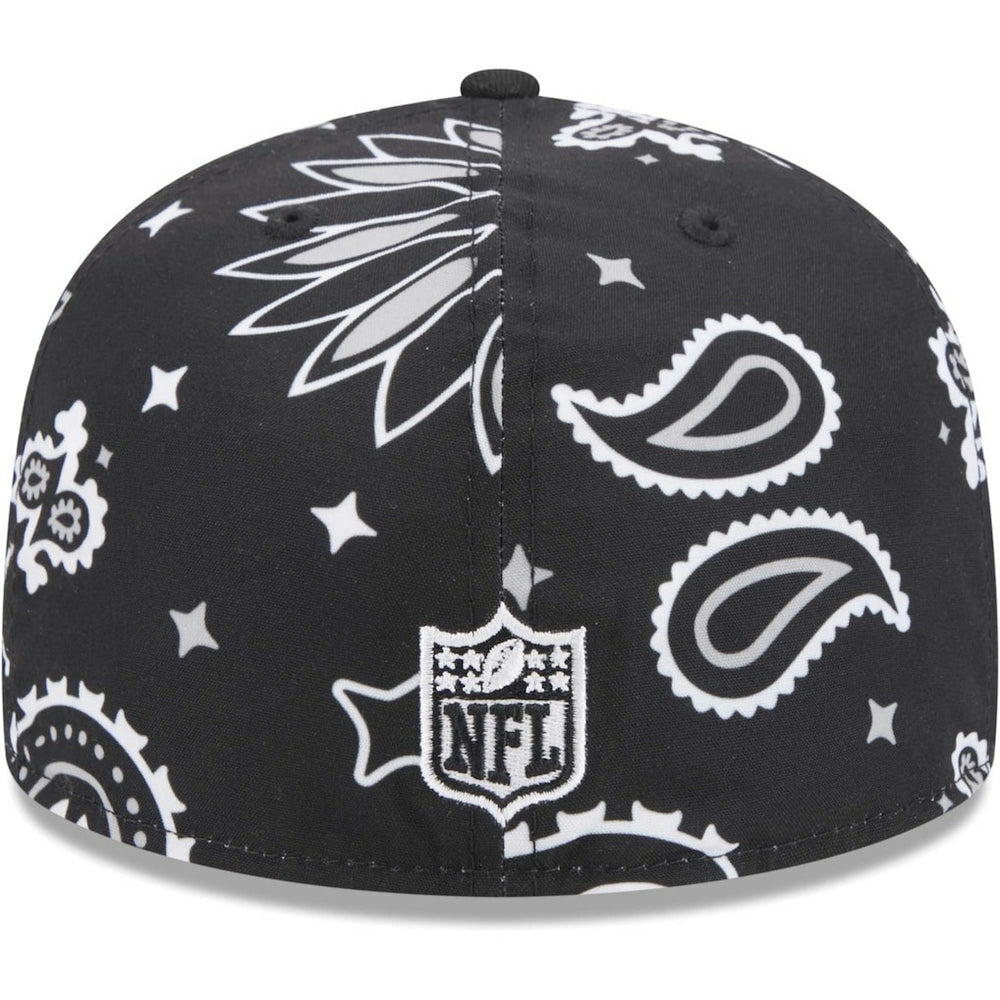 Las Vegas Raiders New Era Paisley 59FIFTY Fitted Hat Black | NFL