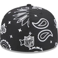 Las Vegas Raiders New Era Paisley 59FIFTY Fitted Hat Black | NFL