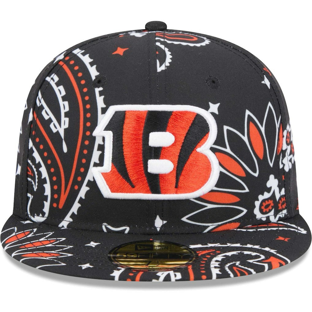 Cincinnati Bengals New Era Paisley 59FIFTY Fitted Hat Black | NFL