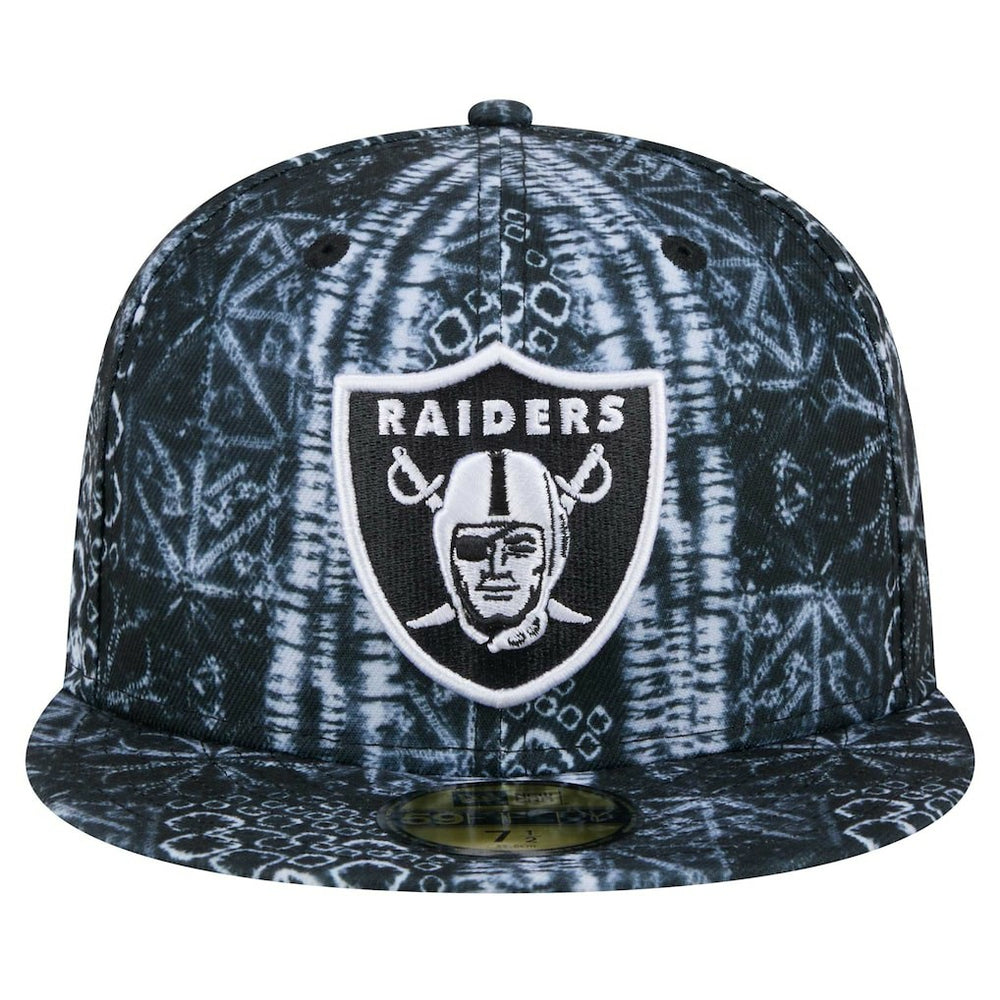 Las Vegas Raiders New Era Shibori 59FIFTY Fitted Hat Black | NFL