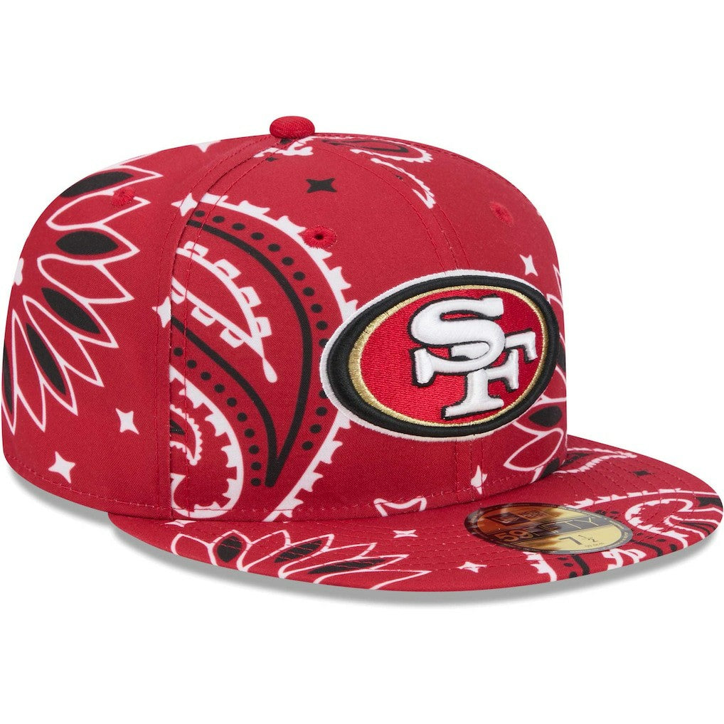 San Francisco 49ers New Era Paisley 59FIFTY Fitted Hat Scarlet | NFL