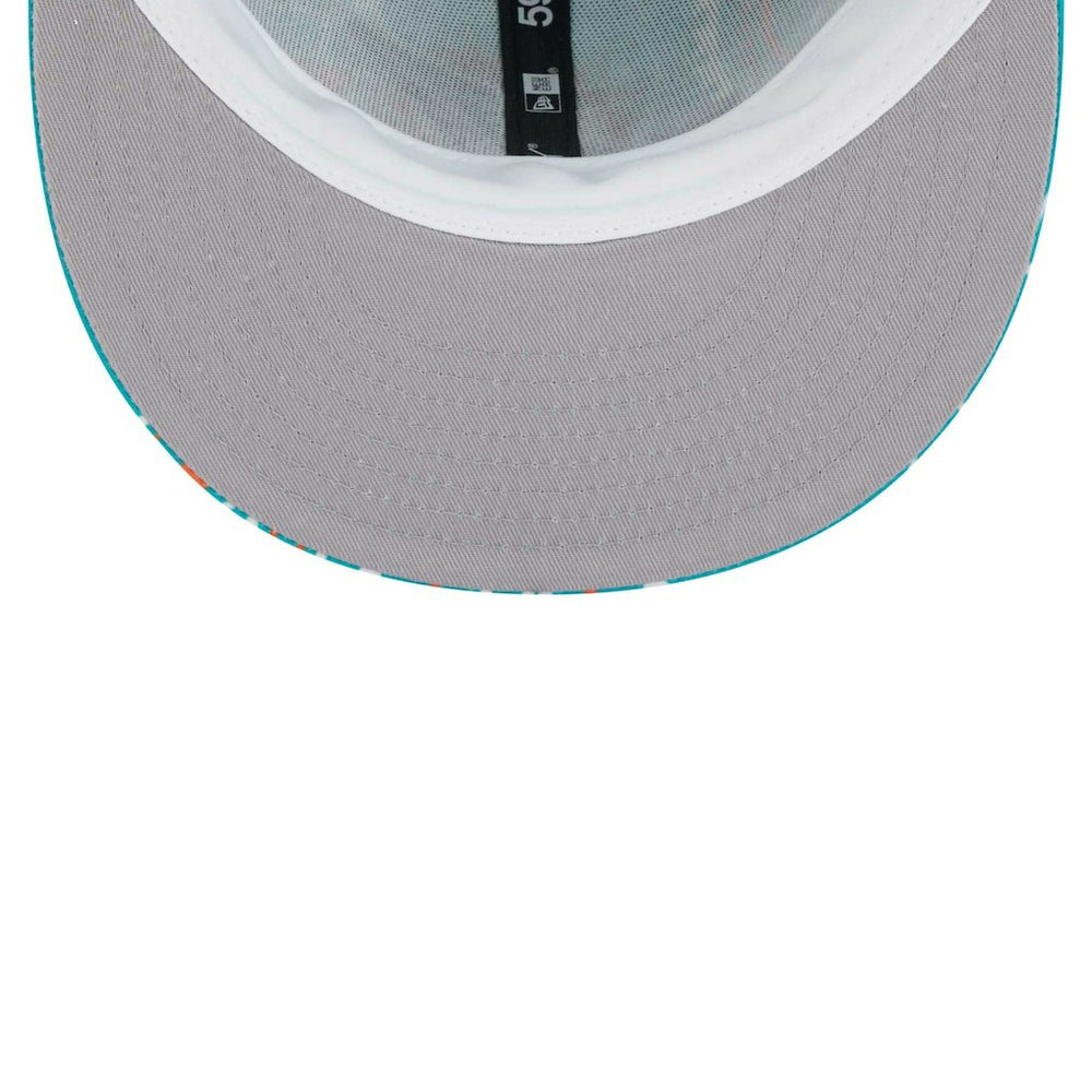 Miami Dolphins New Era Paisley 59FIFTY Fitted Hat Aqua | NFL