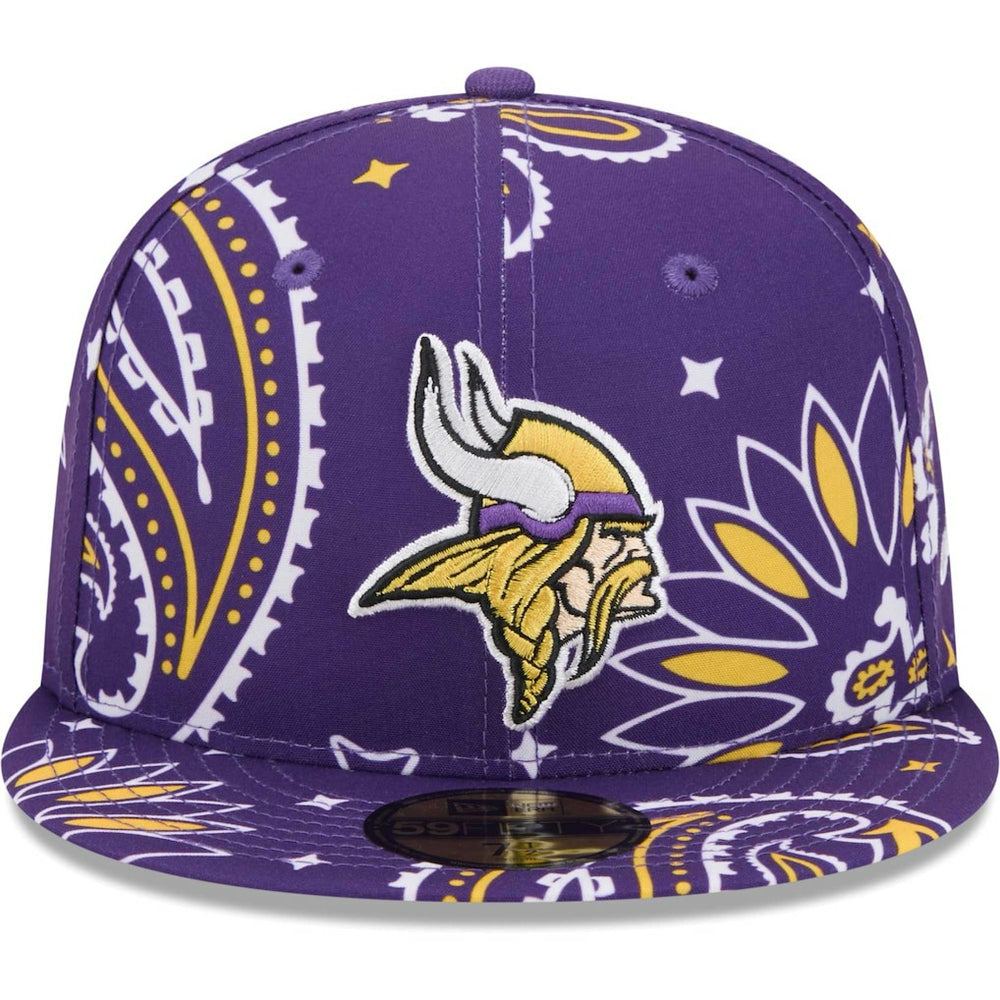 Minnesota Vikings New Era Paisley 59FIFTY Fitted Hat Purple | NFL