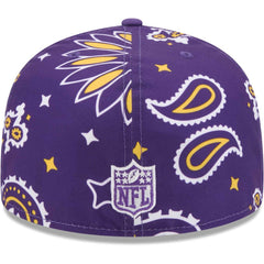 Minnesota Vikings New Era Paisley 59FIFTY Fitted Hat Purple | NFL