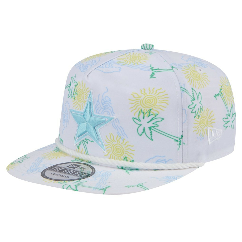 Dallas Cowboys New Era Vacay Golfer Snapback Hat White | NFL