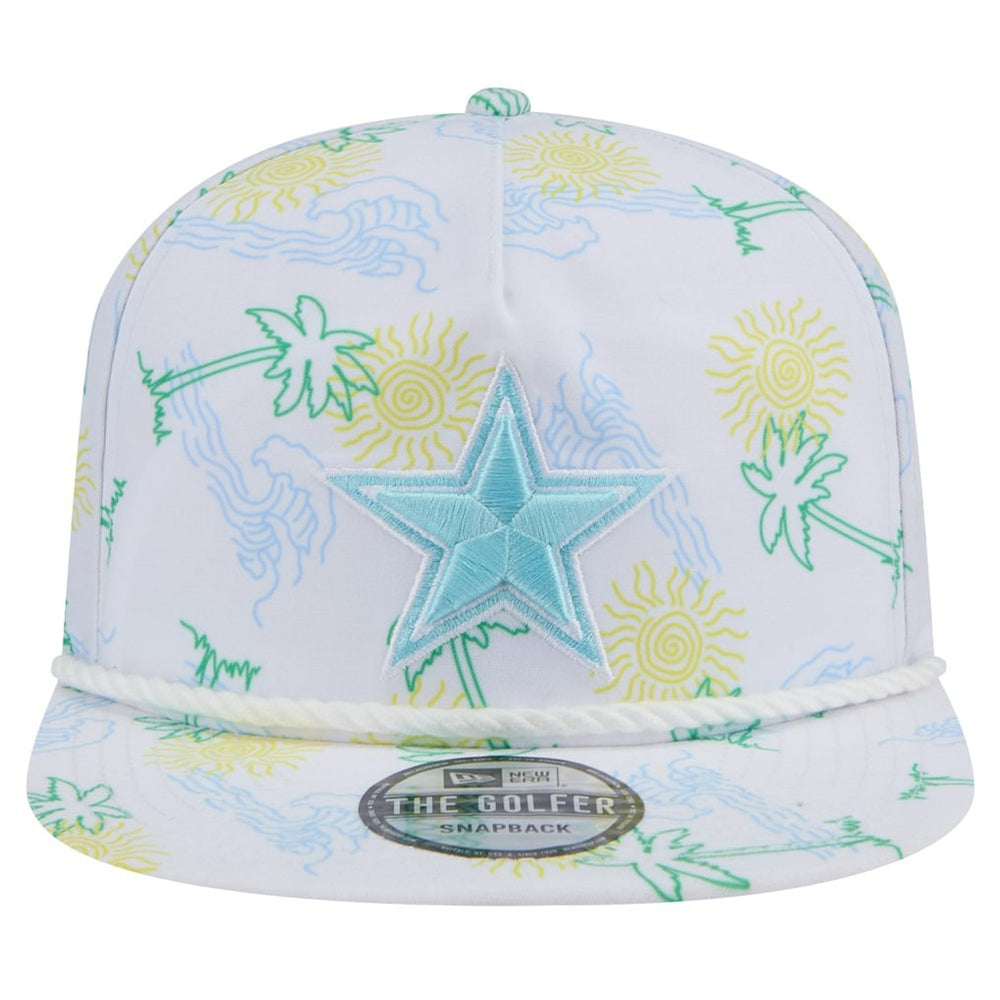 Dallas Cowboys New Era Vacay Golfer Snapback Hat White | NFL