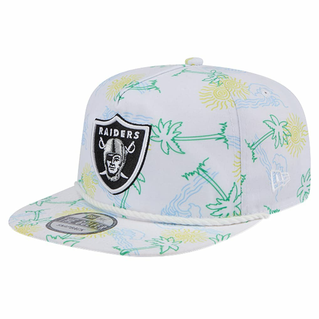 Las Vegas Raiders New Era Vacay Golfer Snapback Hat White | NFL