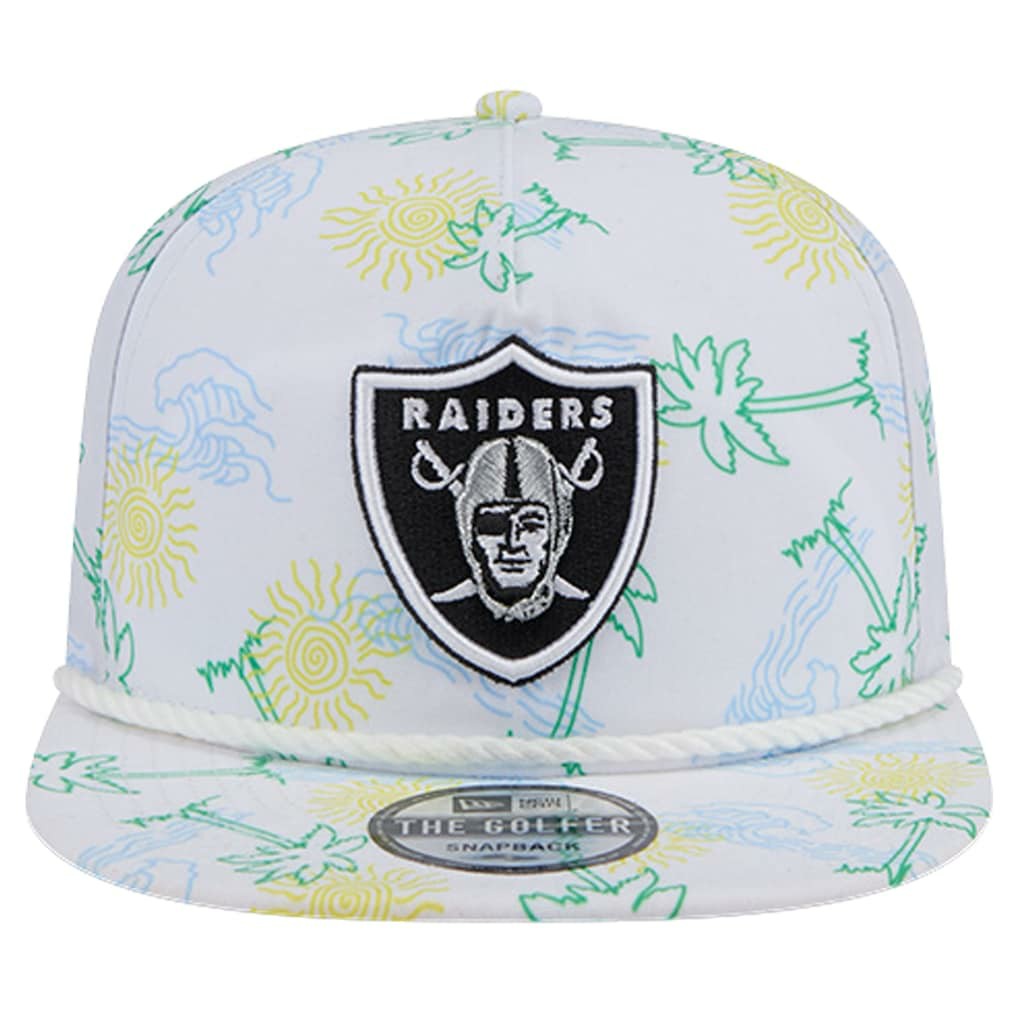Las Vegas Raiders New Era Vacay Golfer Snapback Hat White | NFL