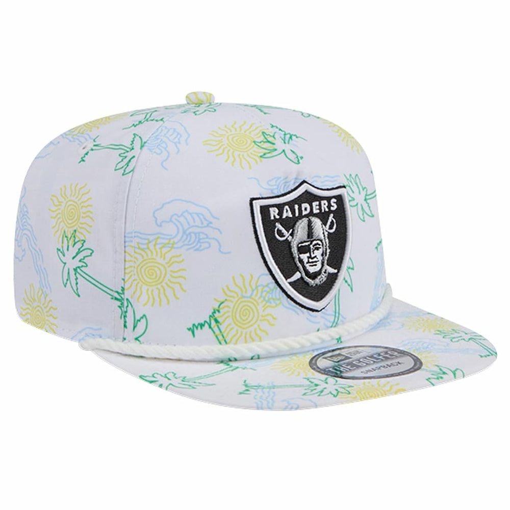 Las Vegas Raiders New Era Vacay Golfer Snapback Hat White | NFL